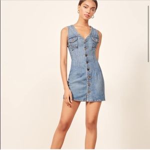 Vintage Paris Blues • Denim Button Dress